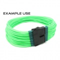 4mm Cable Modders U-HD Braid Sleeving - UV Green, 1m