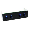 Phobya 4-Channel Fan Controller - Blue LED - Black