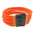 24Pin Cable Modders 30CM ATX, U-HD Braid Sleeved Extension, UV Orange