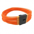 24Pin Cable Modders 50CM ATX, U-HD Braid Sleeved Extension, UV Orange