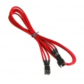 BitFenix 3-pin extension 60cm - sleeved red / black