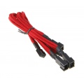 BitFenix 3-pin to 3 x 3-pin adapter 60cm - sleeved red / black