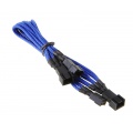 BitFenix 3-pin to 3 x 3-pin adapter 60cm - sleeved blue / black