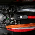 BitFenix 3-pin to 3 x 3-pin adapter 60cm - sleeved orange / black