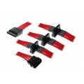 BitFenix Molex to SATA Adapter 4x 20 cm - sleeved red / black