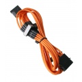 BitFenix Molex to SATA Adapter 4x 20 cm - sleeved orange / black