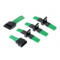 BitFenix Molex to SATA Adapter 4x 20 cm - sleeved green / black