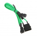 BitFenix 3x Molex to 3 pin adapter 7V 20cm - sleeved green / black