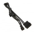 BitFenix 3x Molex to 3 pin adapter 5V 20cm - sleeved black / black
