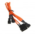 BitFenix 3x Molex to 3 pin adapter 5V 20cm - sleeved orange / black