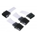 BitFenix Molex to 3x Molex adapter 55cm - sleeved white / black
