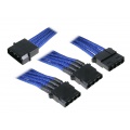 BitFenix Molex to 3x Molex adapter 55cm - sleeved blue / black