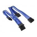 BitFenix Molex to 3x Molex adapter 55cm - sleeved blue / black
