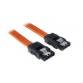 BitFenix SATA 3 Cable 30cm - sleeved orange / black
