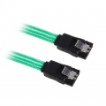 BitFenix SATA 3 Cable 30cm - sleeved green / black