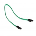 BitFenix SATA 3 Cable 30cm - sleeved green / black