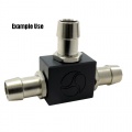 WCUK 1/4 BSPP Delrin/Acetal T (3 way) Fitting